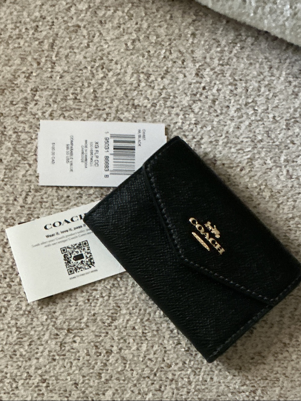 COACH XP FLP CC- Card Holder Wallet in black. NWT. - Picture 4 of 5